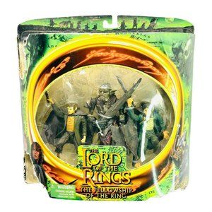 Lord of the Rings Action Figure Set Merry and Pippin with Moria Orc LOTR Hobbits